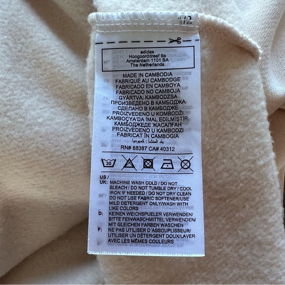 Adidas Originals Adicolor Cropped Cream Hoodie XS. - Picture 13 of 16